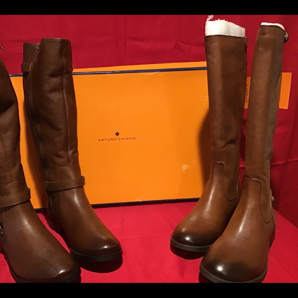 Both of these riding boots are Arturo Chiang